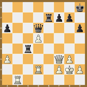 fen:7k/4rpp1/p2q3p/3P4/2r5/P4QP1/3R1PKP/1R6 w - - 0 1;