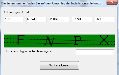 Seriennummer eingeben Seriennummer eingeben